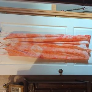 Peach tie dye dress